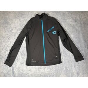 Nike KD Kevin Durant Therma-FIT Full Zip Jacket Black Blue Mens Medium 55323